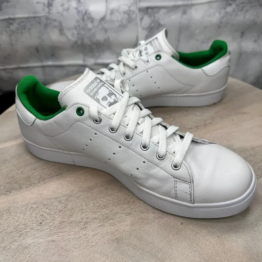Adidas Stan Smith Men’s 11 White Green Leather Sneakers Classic Clean EVV 791002 - Picture 5 of 12